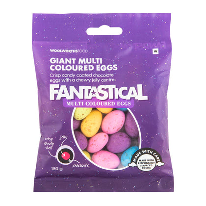 WOOLWORTHS FANTASTIC GIANT MULTI EGGS 150G