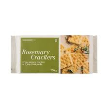 WOOLWORTHS ROSEMARY CRACKERS 250G