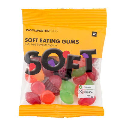WOOLWORTHS SOFT EATING GUMS 125G