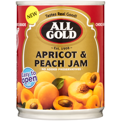 ALL GOLD JAM 450G APRICOT AND PEACH