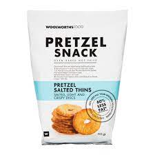 WOOLWORTHS PRETZEL THINS WTH B/W SESAME SEEDS 80G