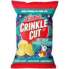 WILLARDS CRINKLE CUT SALT & VINEGAR 120G LTD ED