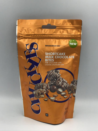 WOOLWORTHS SHORTCAKE MILK CHOC BITE 140G (CLUSTER)