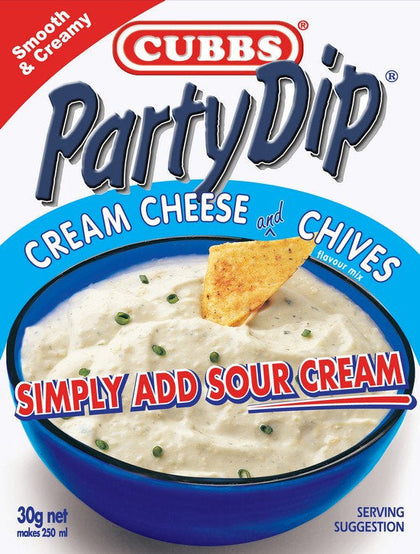CUBBS PARTY DIP CREAM CHEESE & CHIVES 30G