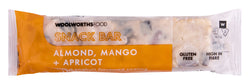 WOOLWORTHS SNACK BAR ALMOND,MANGO+APRICOT 50G