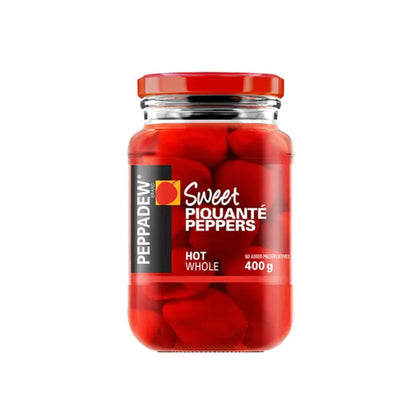 PEPPADEW HOT WHOLE SWEET PIQUANTE PEPPERS 400G
