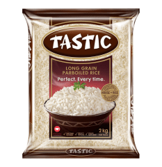 TASTIC LONG GRAIN PARBOILED WHITE RICE 2KG