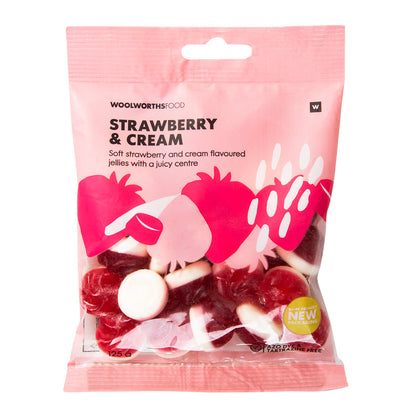 WOOLWORTHS STRAWBERRY & CREAM 125G