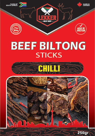 Beef Biltong Sticks Chilli (per pack 250G)