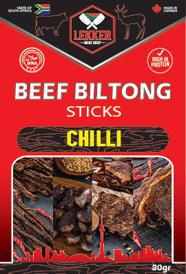 Beef Biltong Sticks Hot Chilli (per pack 80G)