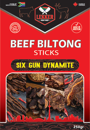 Beef Biltong Sticks Six Gun Dynamite (per pack 250g)