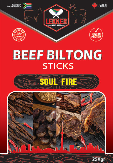 Beef Biltong Sticks Soul Fire (per pack 250G)