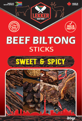 Beef Biltong Sticks Sweet & Spicy (per pack 80G)