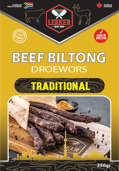 Beef Droewors Biltong Traditional (per pack 250G)