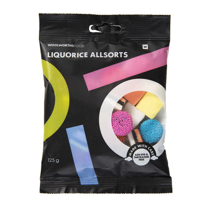 WOOLWORTHS LIQUORICE ALLSORTS 125G