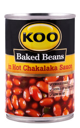 KOO BAKED BEANS 410G in HOT  CHAKALAKA SAUCE