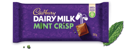 CADBURY SLAB LARGE MINT CRISP 150G