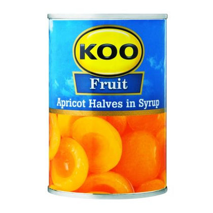 KOO FRUIT APRICOT HALVES IN SYRUP 410G