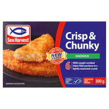 SEAHARVEST FISH HADDOCK CRISP & CHUNKY HADDOCK 500G