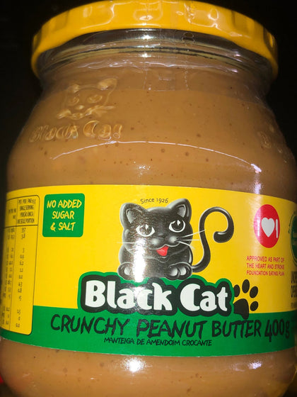 BLACK CAT PEANUT BUTTER  NO S& SALT 400G CRUNCHY