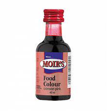 MOIRS FOOD COLOUR 40ML RED/PINK