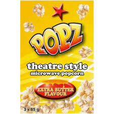 POPZ MICROWAVE POP CORN 3X85 EXTRA BUTTER