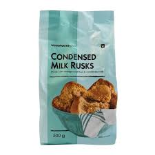 WOOLWORTHS CONDENSED MILK RUSKS 500G