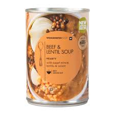 WOOLWORTHS BEEF & LENTIL SOUP 400G