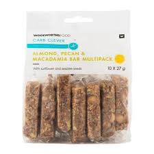 WOOLWORTHS  PECAN & MACADAMIA BAR M/PACK 10 X 27G