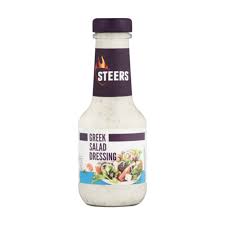 STEERS LITE GREEK SALAD DRESSING BOTTLE 375ML