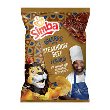 SIMBA CHIPS STEAKHOUSE BEEF FLAVOURED   120G