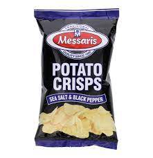 MESSARIS POTATO CRISPS SEA SALT & BLACK PEPPER FLA