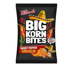 WILLARDS BIG KORN BITES GHOST PEPPER HOT 120G