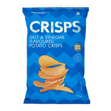 WOOLWORTHS POTATO CRISPS SALT & VINEGAR 125G