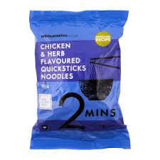 WOOLWORTHS CHICKEN & HERBS NOODLES 2MIN  75G