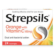 STRIPSILS LOZENGES 24s ORANGE C