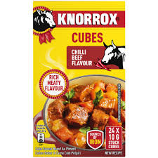 KNORROX STOCK CUBES 24'S CHILLI BEEF