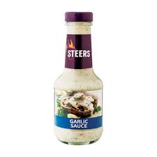 STEERS GARLIC SAUCE 375ML GLASS