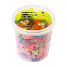 WOOLWORTHS SOUR GUMS GALORE 600G