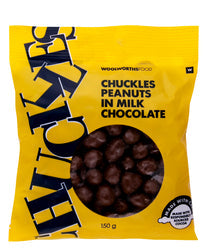 WOOLWORTHS CHUCKLES PEANUT CHOC 150G