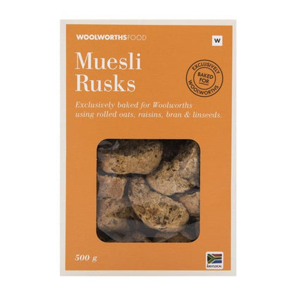 WOOLWORTHS MUESLI RUSKS 500G