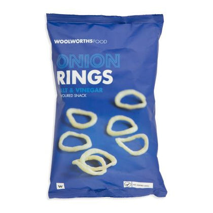 WOOLWORTHS ONION RINGS SALT & VINEGAR 75G