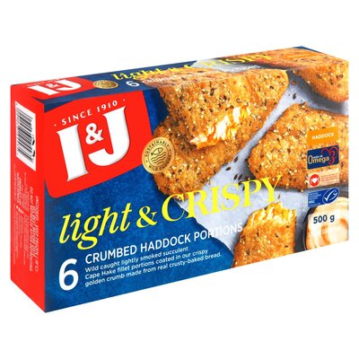 I&J FISH LIGHT & CRISPY HADDOCK 500G